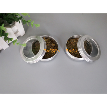 100g Aluminum Jar with Pet Window Screw Cover for Food Packaging